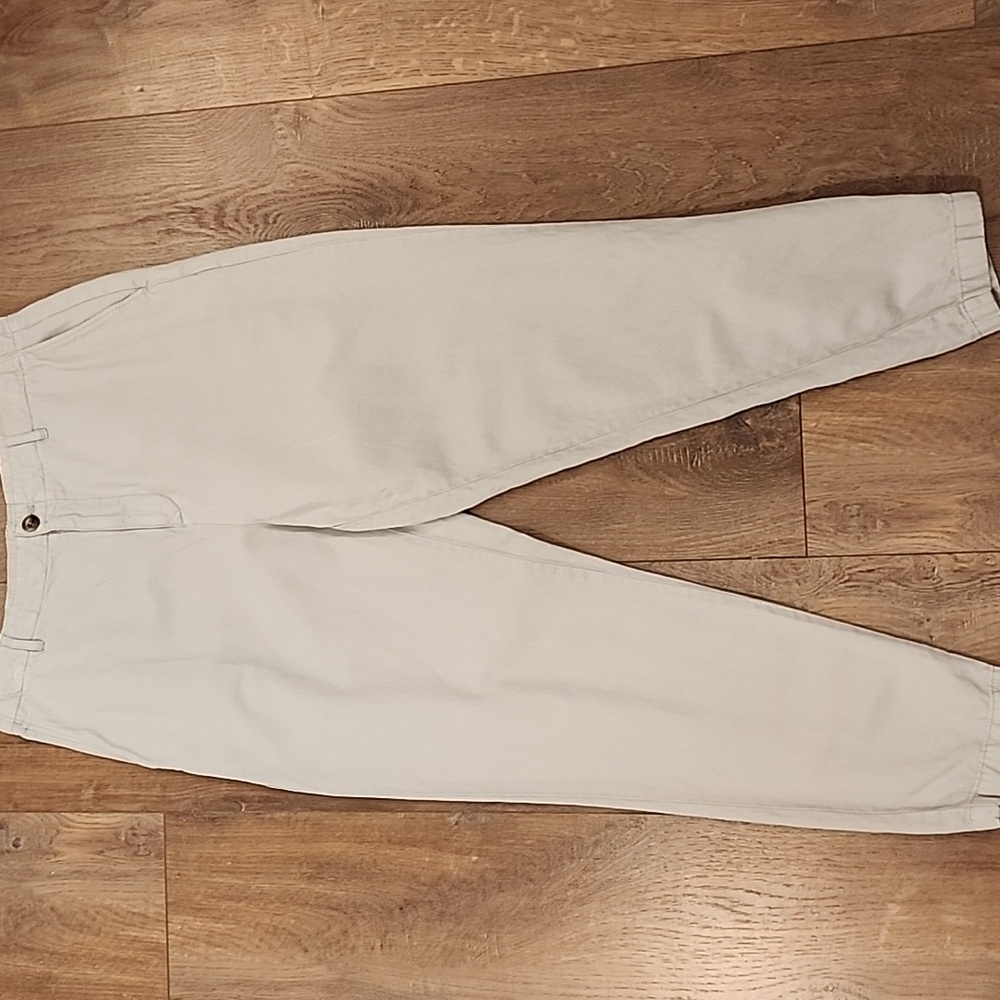 Reiss Truce Trouser Cotton Linen Lyocell Blend Tan Khaki Business Casual size 32